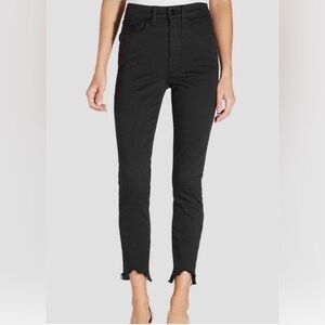Good American Good Waist Crop High Rise Black Jeans